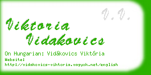 viktoria vidakovics business card